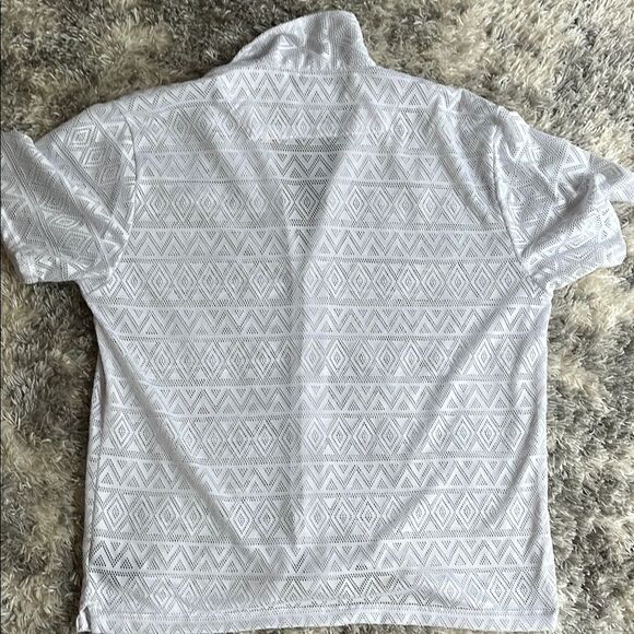Malibu White Patterned Men's Shirt - Picture 3 of 3